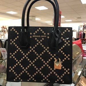 Michael Kors Mercer Grommeted Leather (Small)